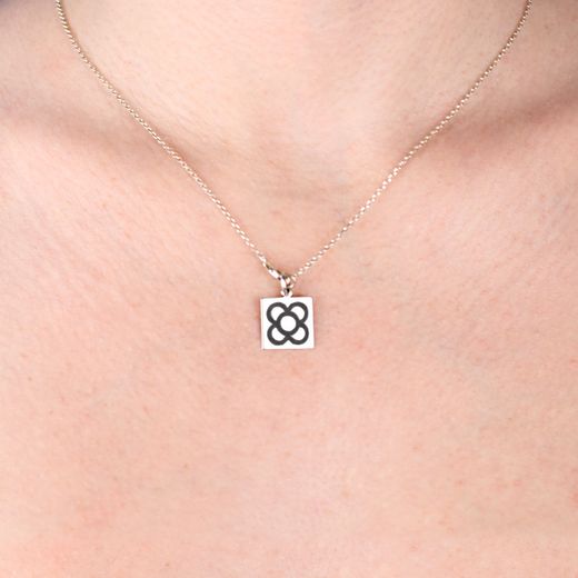 Colgante Plata Cánovas 1929 Panot Flor Barcelona CA1929-CPBCP Cuadrado 13x13mm