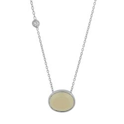 Colgante Plata COM0012PLCA Piedra Mineral Calcedonia