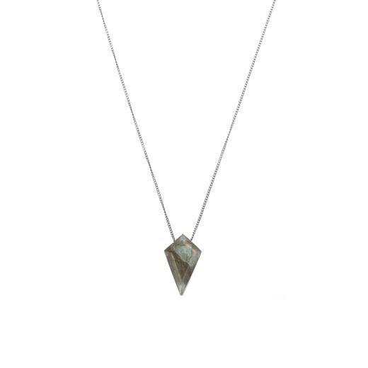 Colgante Plata Mujer COM0098RHLAXX Piedra Mineral Labradorita
