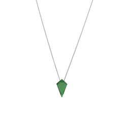 Colgante Plata Mujer COM0098RHOVXX Piedra Mineral Onix Verde