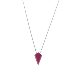 Colgante Plata Mujer COM0098RHRUXX Piedra Mineral Rubí