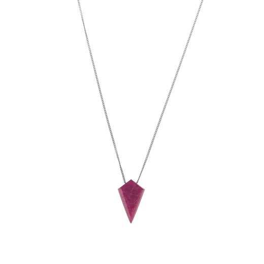 Colgante Plata Mujer COM0098RHRUXX Piedra Mineral Rubí