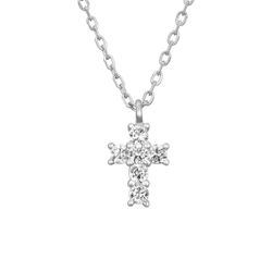 Colgante Plata Cruz Circonitas 9x7mm COZ0342RH 39+6cm