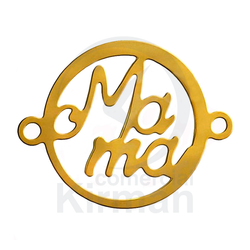 Colgante Plata Dorada 073027 Entrepieza Palabra MAMÁ 20mm