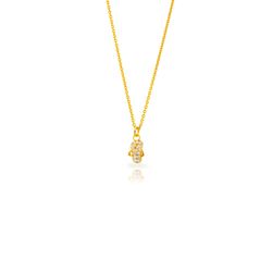 Colgante Plata Dorada 10mm COZ0390DO Chancla Circonita