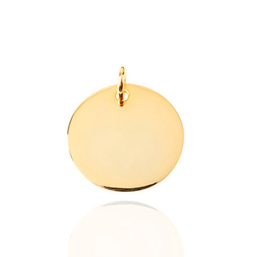 Pingente de Prata Dourado 22mm Folha CGL0078DOXX22