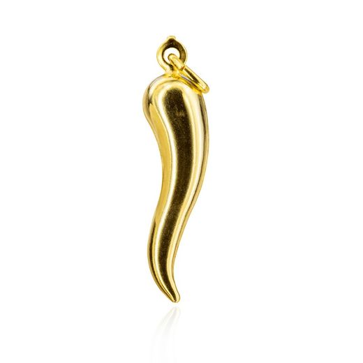 Gold Plated Silver Pendant 24x6mm CGL0082DO Horn Charm