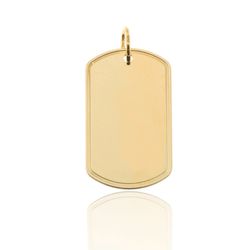 Colgante Plata Dorada 33x19mm CGM0023DO Placa