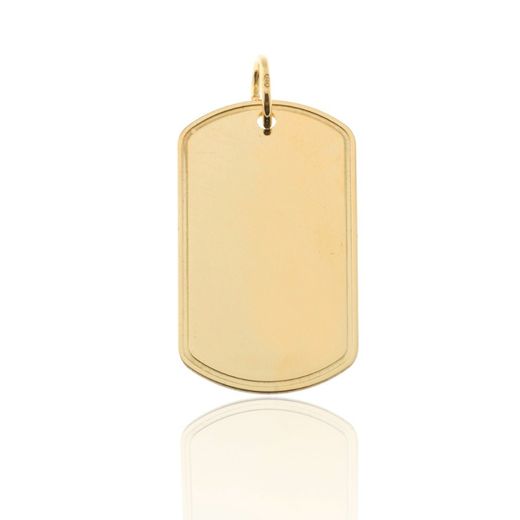 Colgante Plata Dorada 33x19mm CGM0023DO Placa