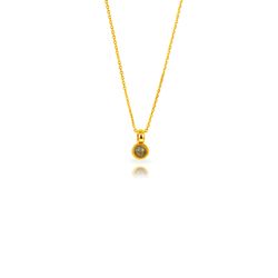 Colgante Plata Dorada 6mm COM0160DOLA Sol Mineral Labradorita