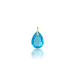Colgante Plata Dorada 7 x 10mm CHM0044DOAP Apatita De Vidrio Corte Brillante Pera