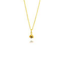 Colgante Plata Dorada 7mm COM0162DOLA Mariquita Mineral Labradorita