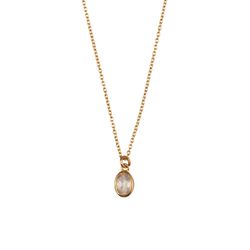 Colgante Plata Dorada 8x6mm COM0168DOPL Mineral Piedra Luna