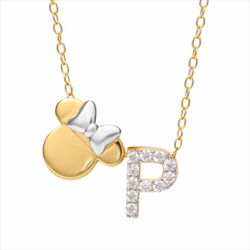 Colgante Plata Dorada AG0144CP Letra P C. Minnie Mouse Circonitas