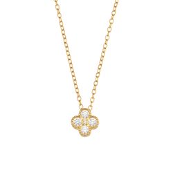 Colgante Plata Dorada Circonitas 7mm COZ0313DO 38+5cm