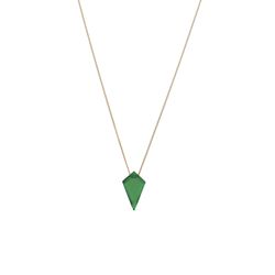 Colgante Plata Dorada Mujer COM0098DOOVXX Piedra Mineral Onix Verde