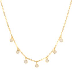 Colgante Plata Dorada COM0109DOCA Piedras Minerales Calcedonia