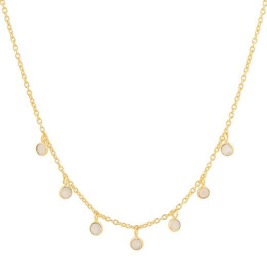 Colgante Plata Dorada COM0109DOCA Piedras Minerales Calcedonia