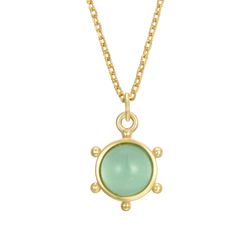 Colgante Plata Dorada COM0122DOCA Piedra Mineral Calcedonia