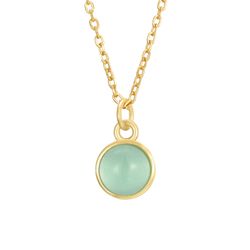 Colgante Plata Dorada COM0123DOCA Piedra Mineral Calcedonia