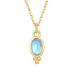 Colgante Plata Dorada COM0124DOPL Piedra Mineral Piedra Luna