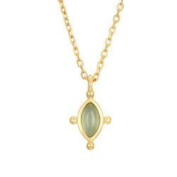 Colgante Plata Dorada COM0126DOCA Piedra Mineral Calcedonia