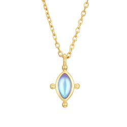 Colgante Plata Dorada COM0126DOPL Piedra Mineral Piedra Luna