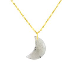 Colgante Plata Dorada COM0146DOLA Luna Piedra Mineral Labradorita