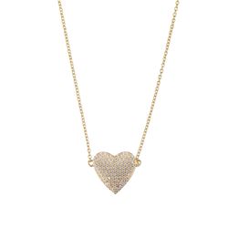 Colgante Plata Dorada Corazón Circonitas 14mm COZ0299DO 35+10cm