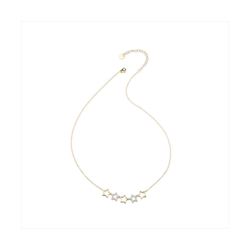 Colgante Plata Dorada J11662 Estrellas Circonitas 40+5cm