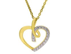 Colgante Plata Dorada Liska LAD7257CL-D Corazón Circonitas