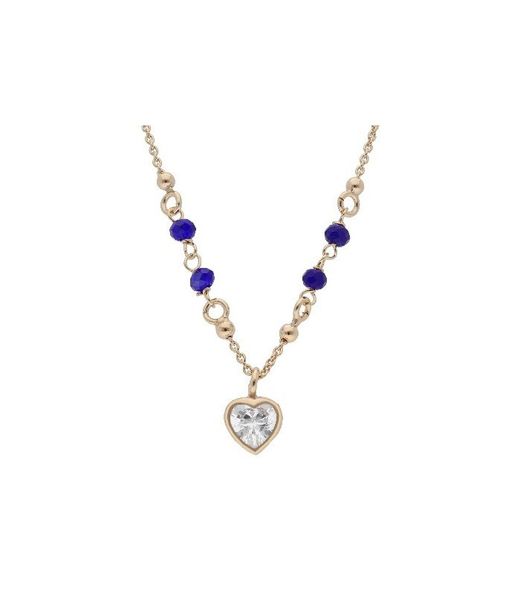 Pendentif Liska en argent plaqué or pour femme LAF6277CL avec cœur en zircone