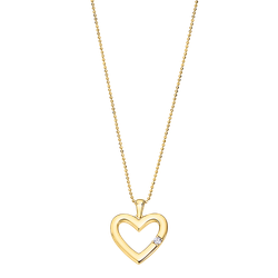 Colgante Plata Dorada Lotus LP3217-1/2 Corazón Circonita