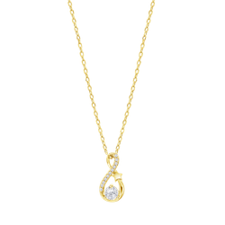 Colgante Plata Dorada Lotus LP3647-1/2 Infinito Circonitas