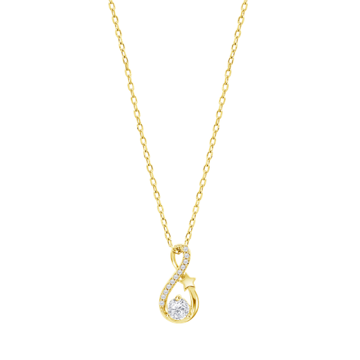 Colgante Plata Dorada Lotus LP3647-1/2 Infinito Circonitas