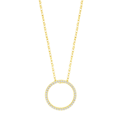 Colgante Plata Dorada Lotus LP3671-1/3 Aro Circonitas