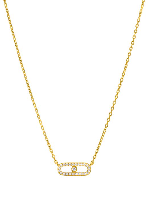 Colgante Plata Dorada Marea Mujer D04107/AO Óvalo Circonitas