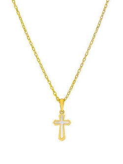 Colgante Plata Dorada Marea Niña D03307/BD Cruz C. Nácar