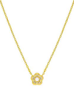 Colgante Plata Dorada Marea Niña D03307/BJ Flor Circonitas