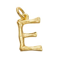 Colgante Plata Dorada Mujer 15mm CG00057DOE Letra E