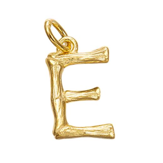 Colgante Plata Dorada Mujer 15mm CG00057DOE Letra E