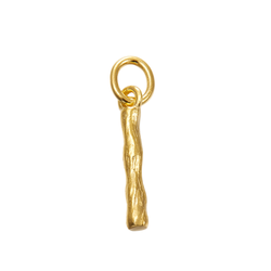 Colgante Plata Dorada Mujer 15mm CG00057DOI Letra I