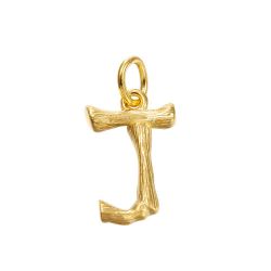 Colgante Plata Dorada Mujer 15mm CG00057DOJ Letra J