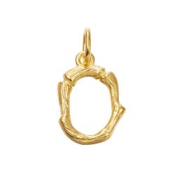 Colgante Plata Dorada Mujer 15mm CG00057DOO Letra O