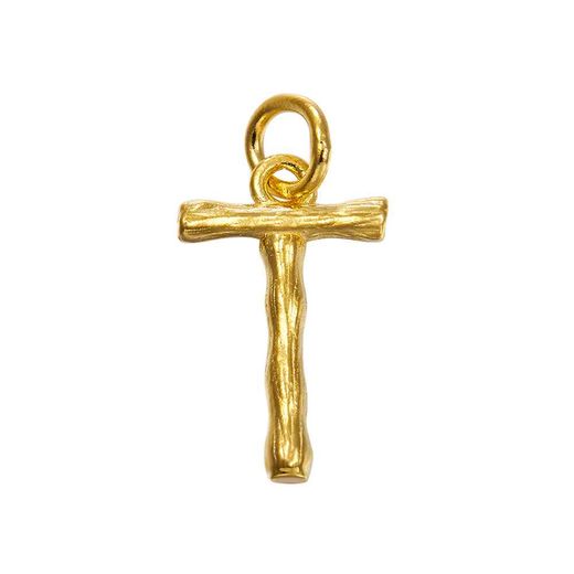 Colgante Plata Dorada Mujer 15mm CG00057DOT Letra T