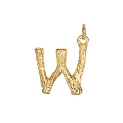 Colgante Plata Dorada Mujer 15mm CG00057DOW Letra W