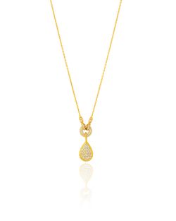 Colgante Plata Dorada Mujer 16mm COZ0374DO Gota Circonitas