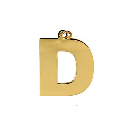 Colgante Plata Dorada Mujer 20mm CG00052DOD Letra D