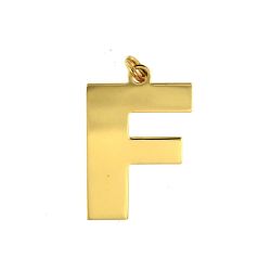 Colgante Plata Dorada Mujer 20mm CG00052DOF Letra F