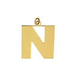 Colgante Plata Dorada Mujer 20mm CG00052DON Letra N